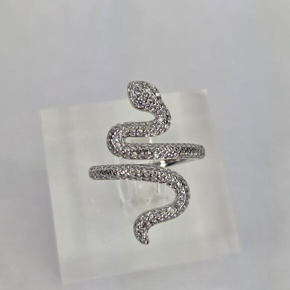 Giani Bernini Cubic Zirconia Snake Ring in Sterling Silver Size 7 - Picture 5 of 10